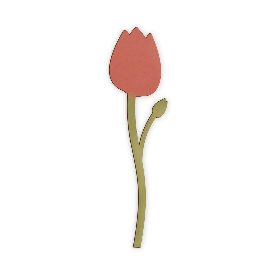 Pink Tulip Wooden Flower