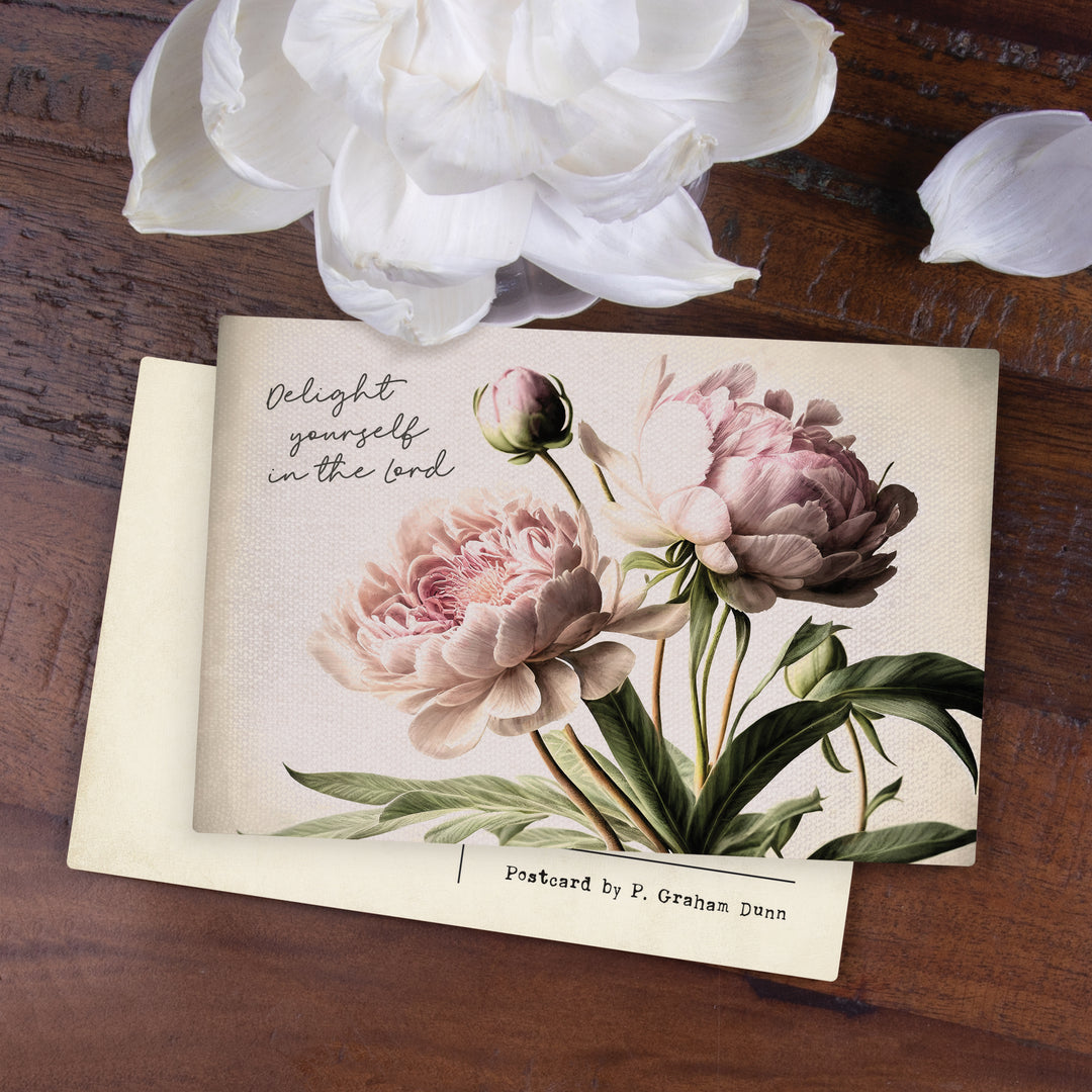 Delight Yourself In The Lord Wooden Postcard