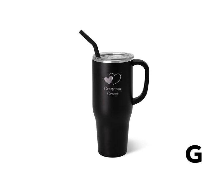 Personalized Swig Black Mega Mug (40oz)
