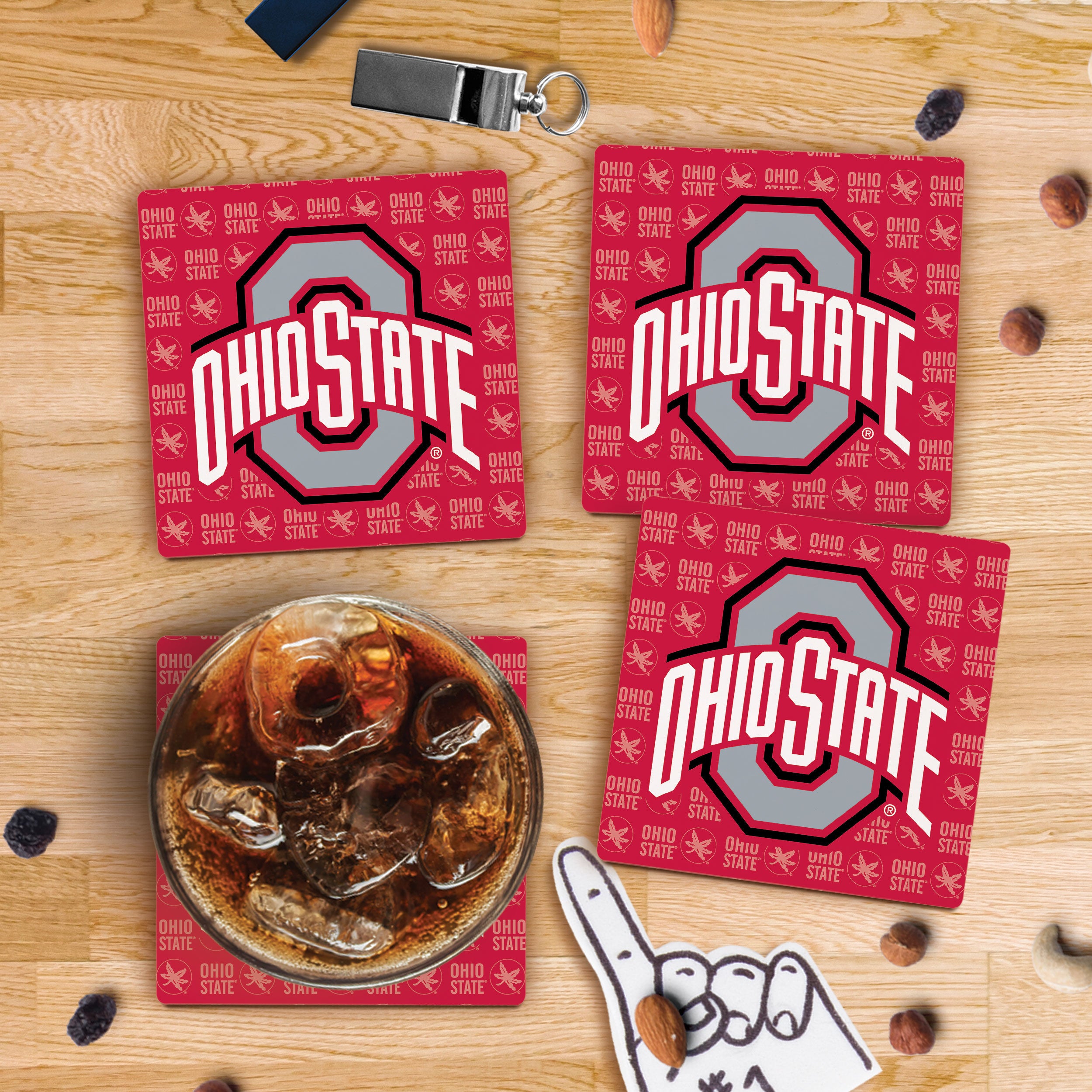 Ohio State Buckeyes Coasters. Buckeyes Drink Coaster. – C & A