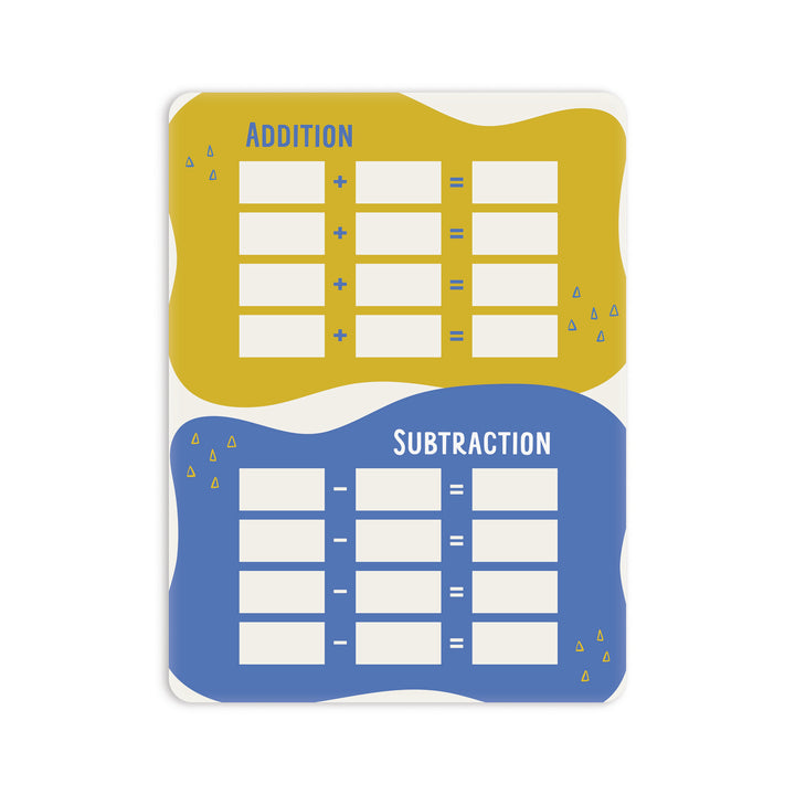 Addition & Subtraction Marker Board