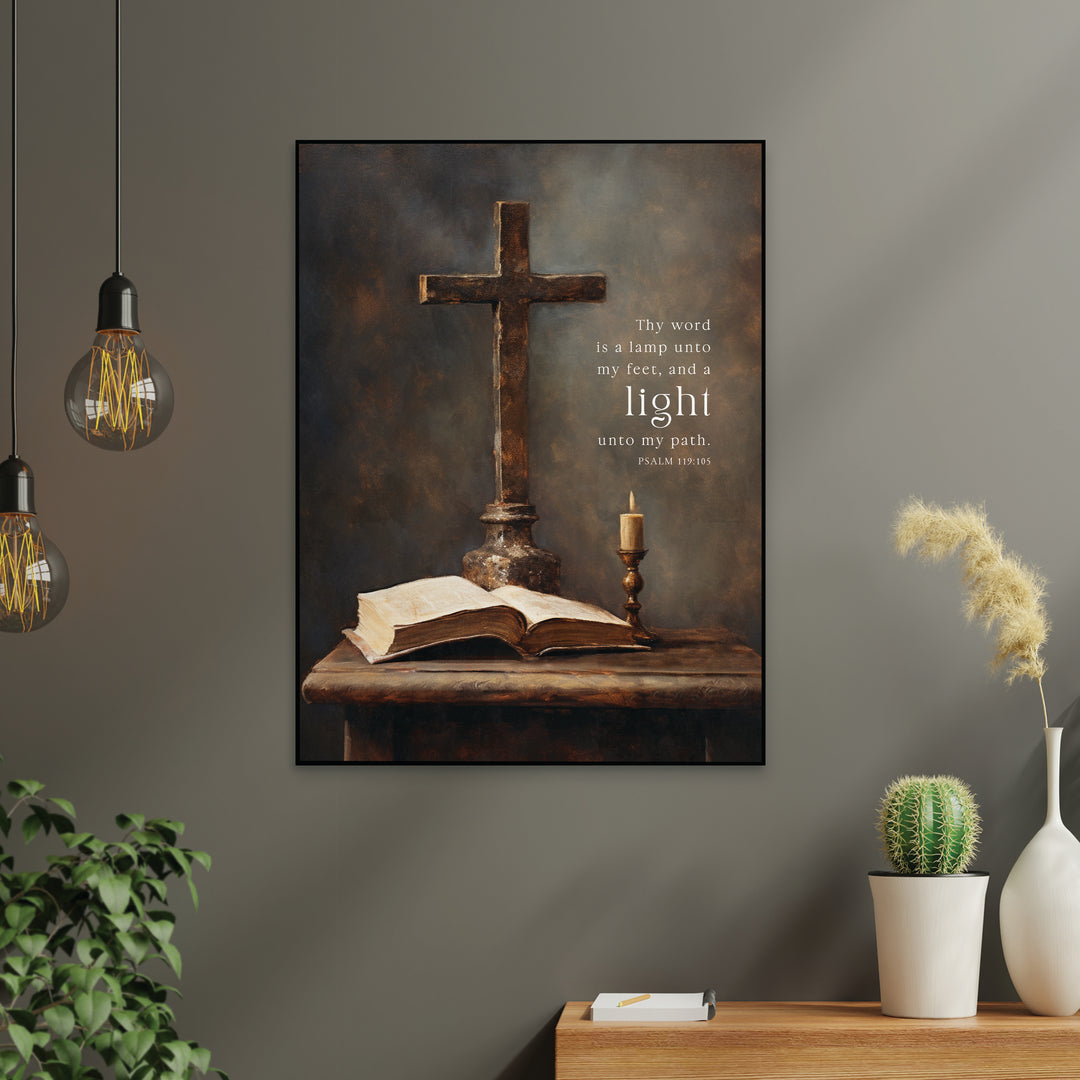Thy Word Is A Lamp Unto My Feet And A Light Printed Art