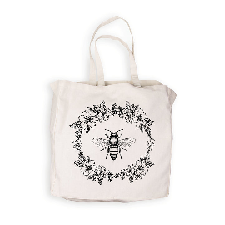 Bee Wreath Tote Bag