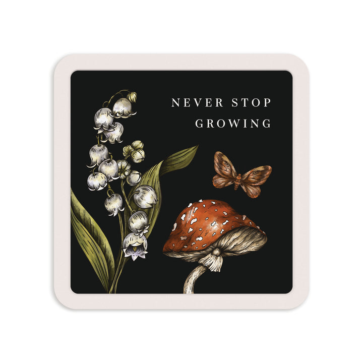 Never Stop Growing Mini Ceramic Sign
