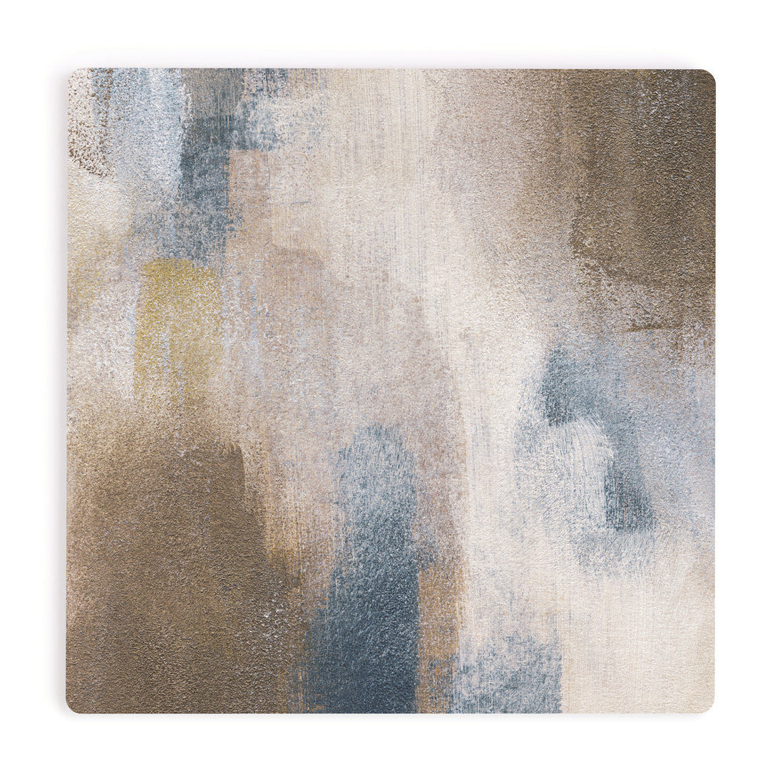 Brown & Blue Abstract Coaster