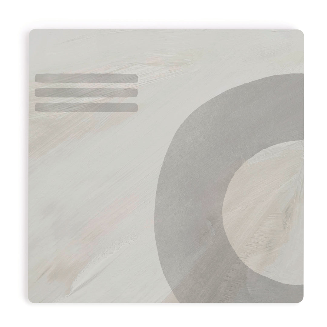 Gray Circle Abstract Coaster