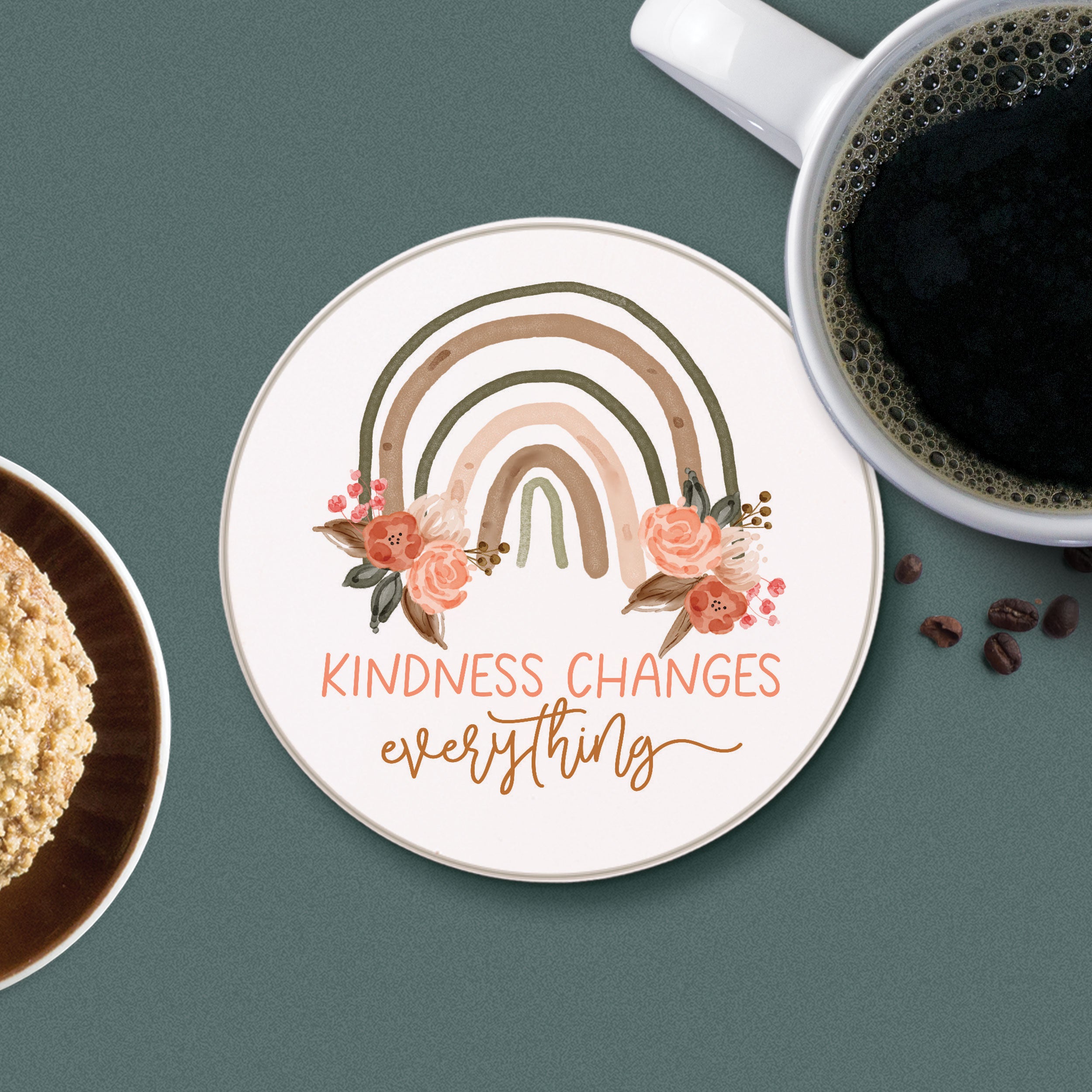 Kindness Changes Everything Round Coaster