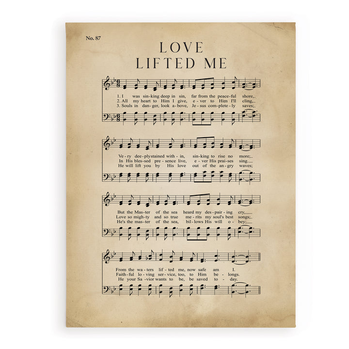 Love Lifted Me Canvas