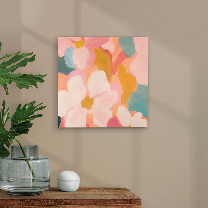 Floral Pink Abstract Canvas