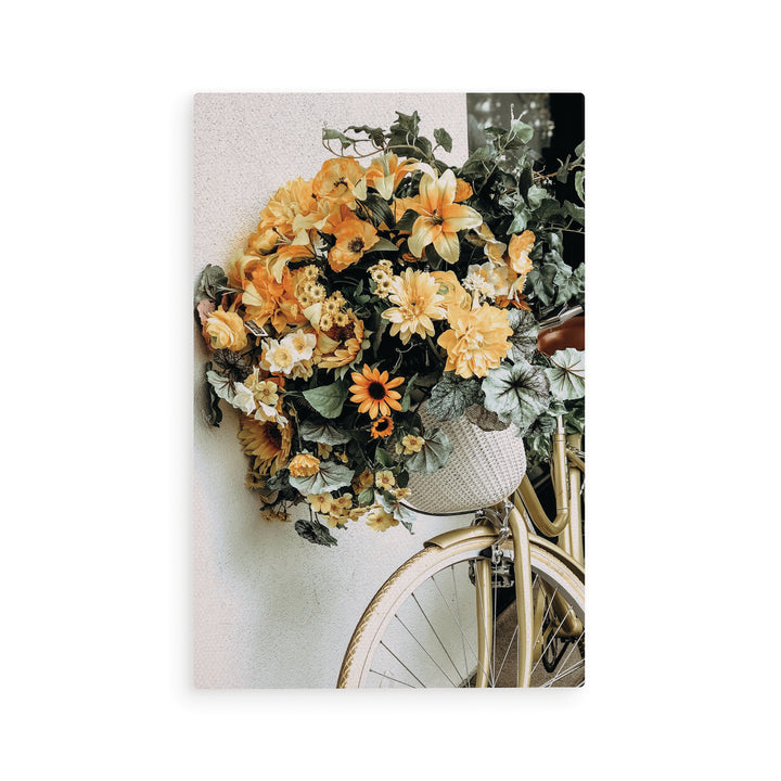 Bicycle With Flowers Wooden Postcard