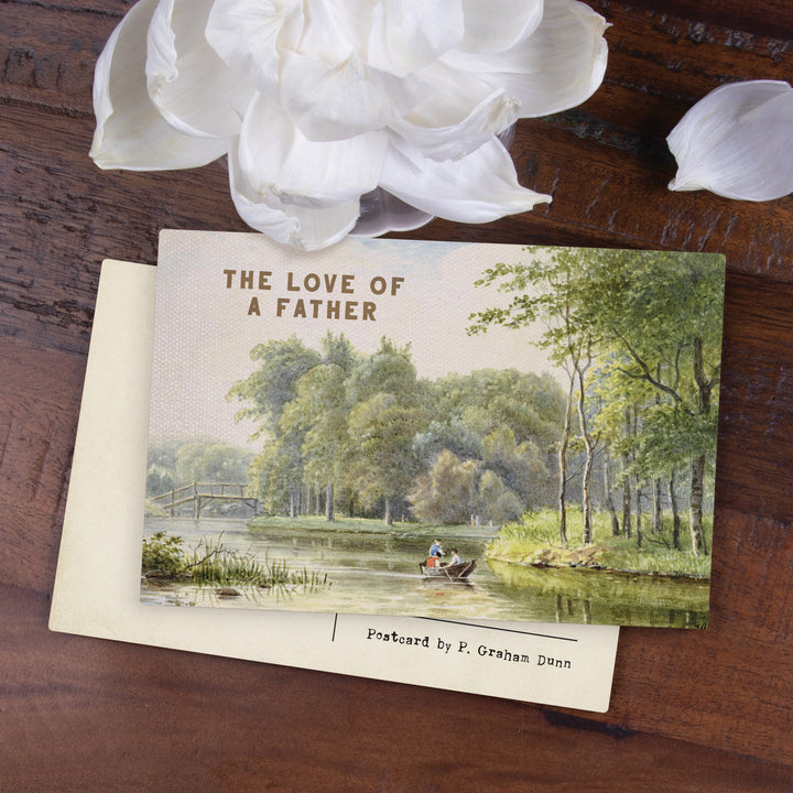 The Love Of A Father Wooden Postcard