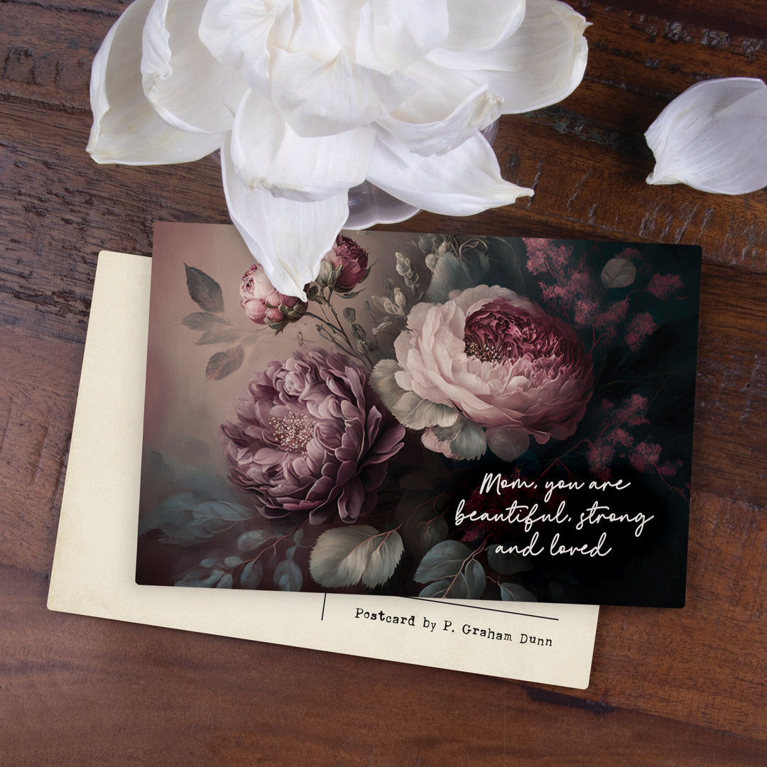 Mom You Are Beautiful Strong And Loved Wooden Postcard
