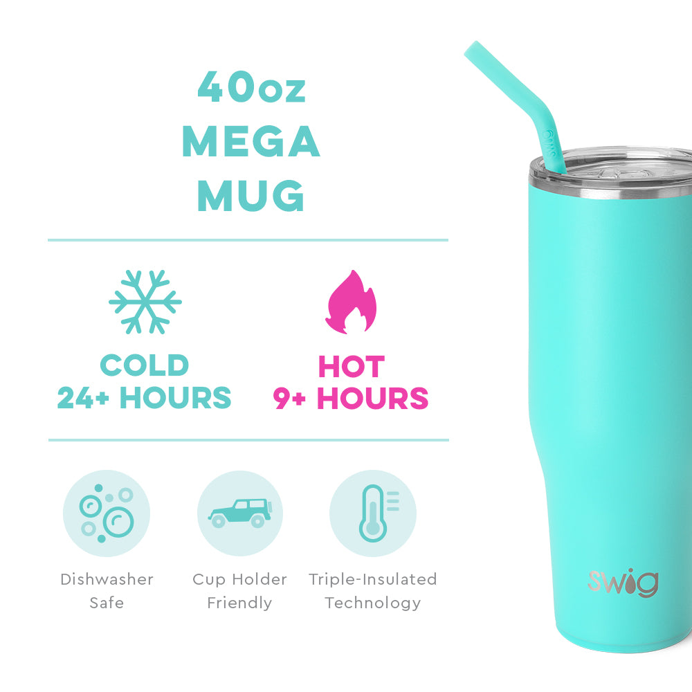 Personalized Swig Aqua Mega Mug (40oz)