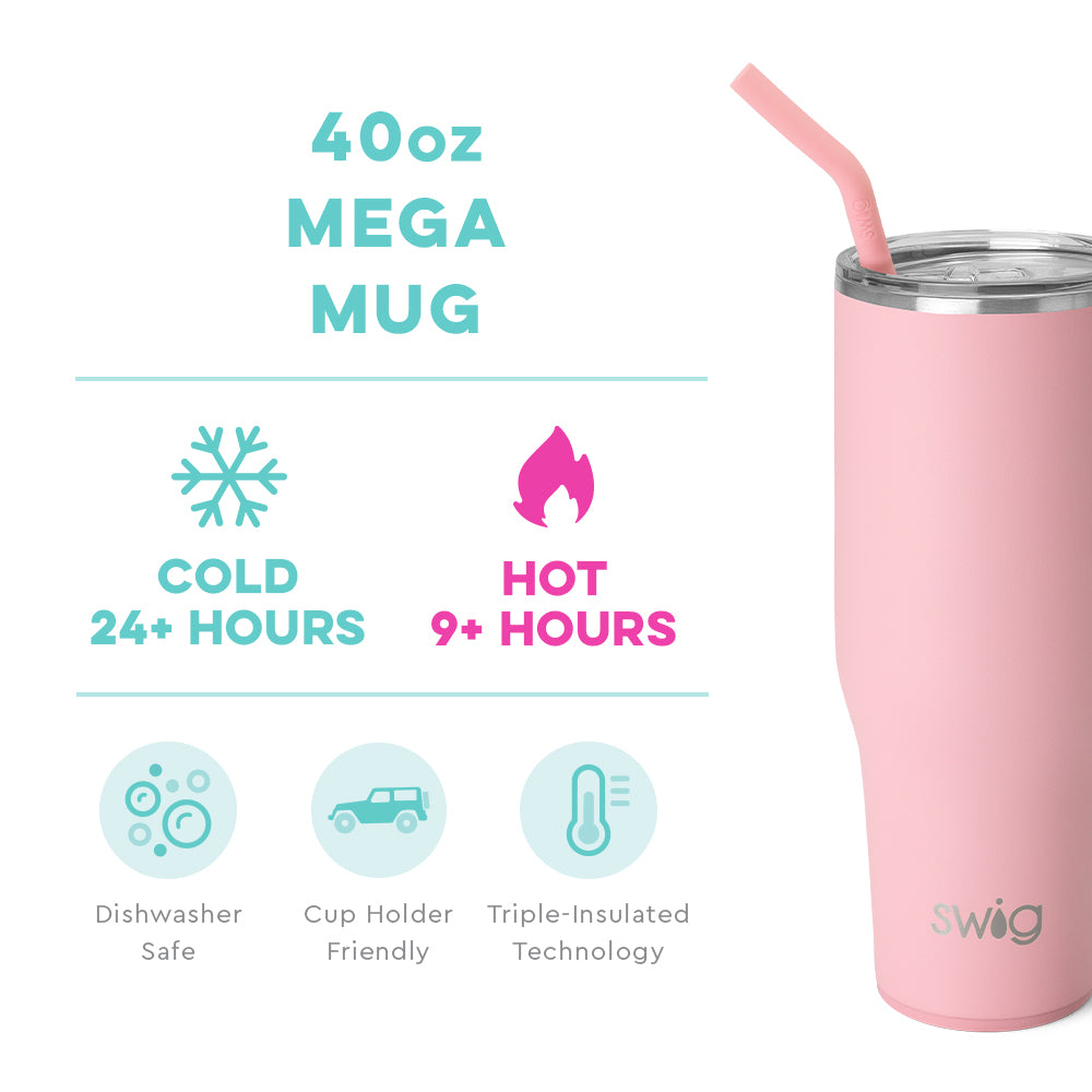 Personalized Swig Blush Mega Mug (40oz)