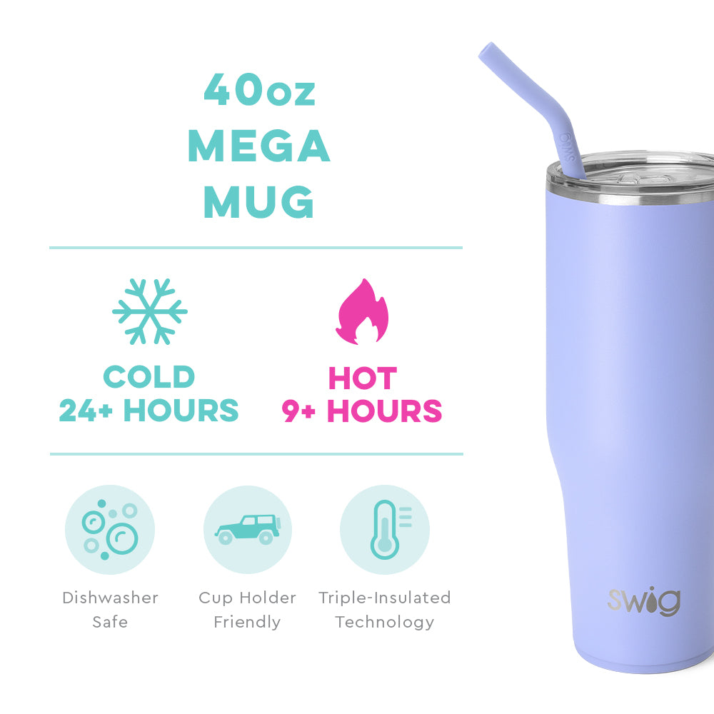 Personalized Swig Hydrangea Mega Mug (40oz)