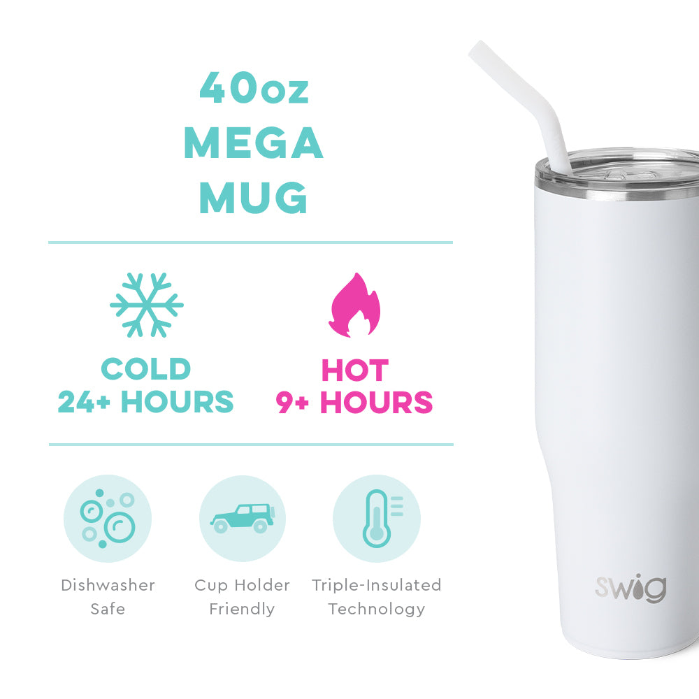 Personalized Swig White Mega Mug (40oz)
