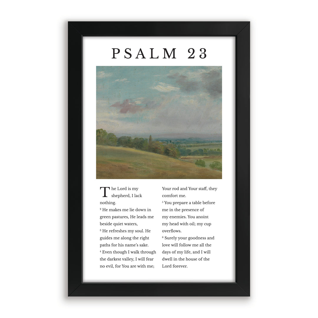 "The Lord Is My Shepherd" Psalm 23 Framed Art