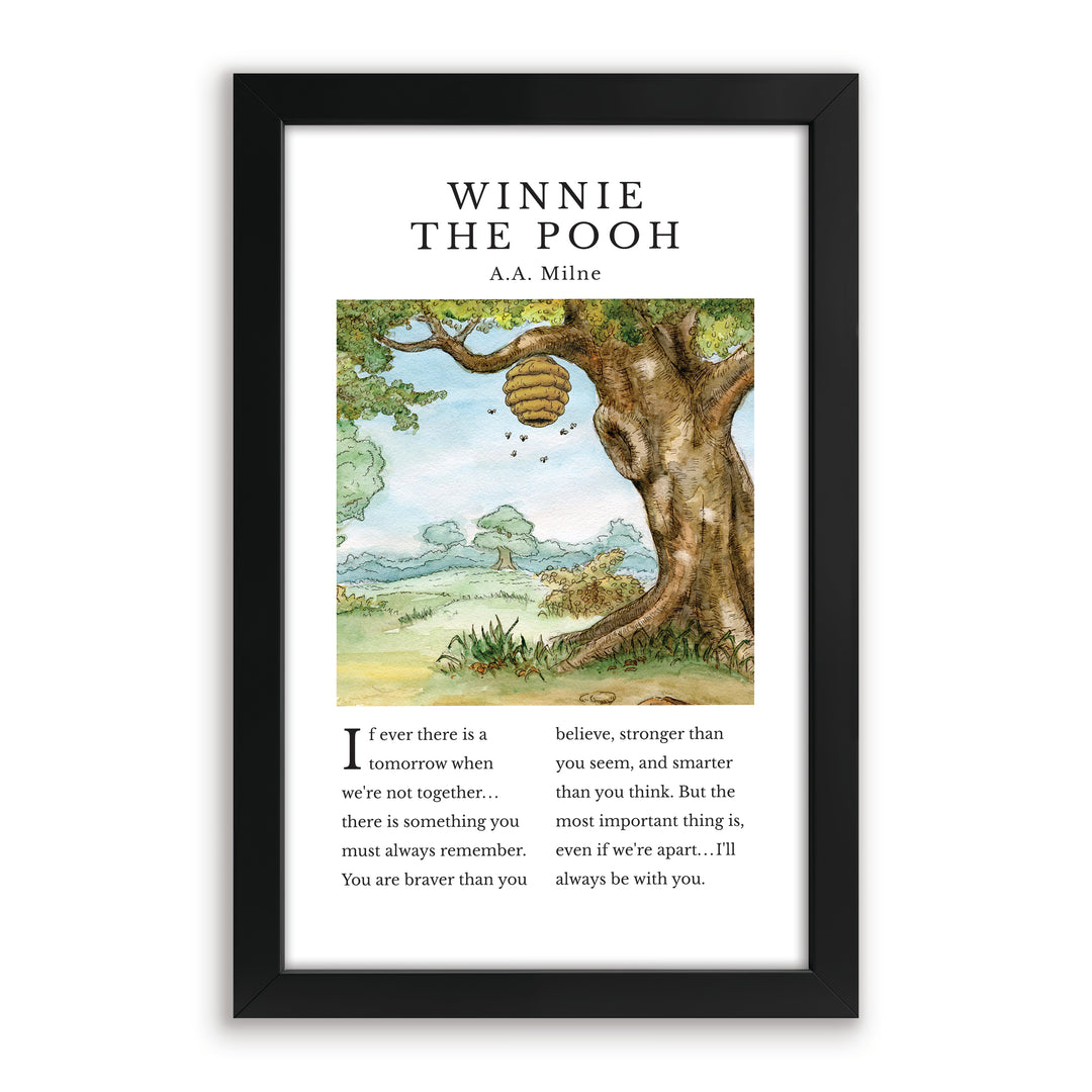 "If Ever There Is A Tomorrow…" Winnie the Pooh Framed Art