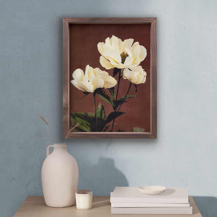 Cream Flowers Framed Art