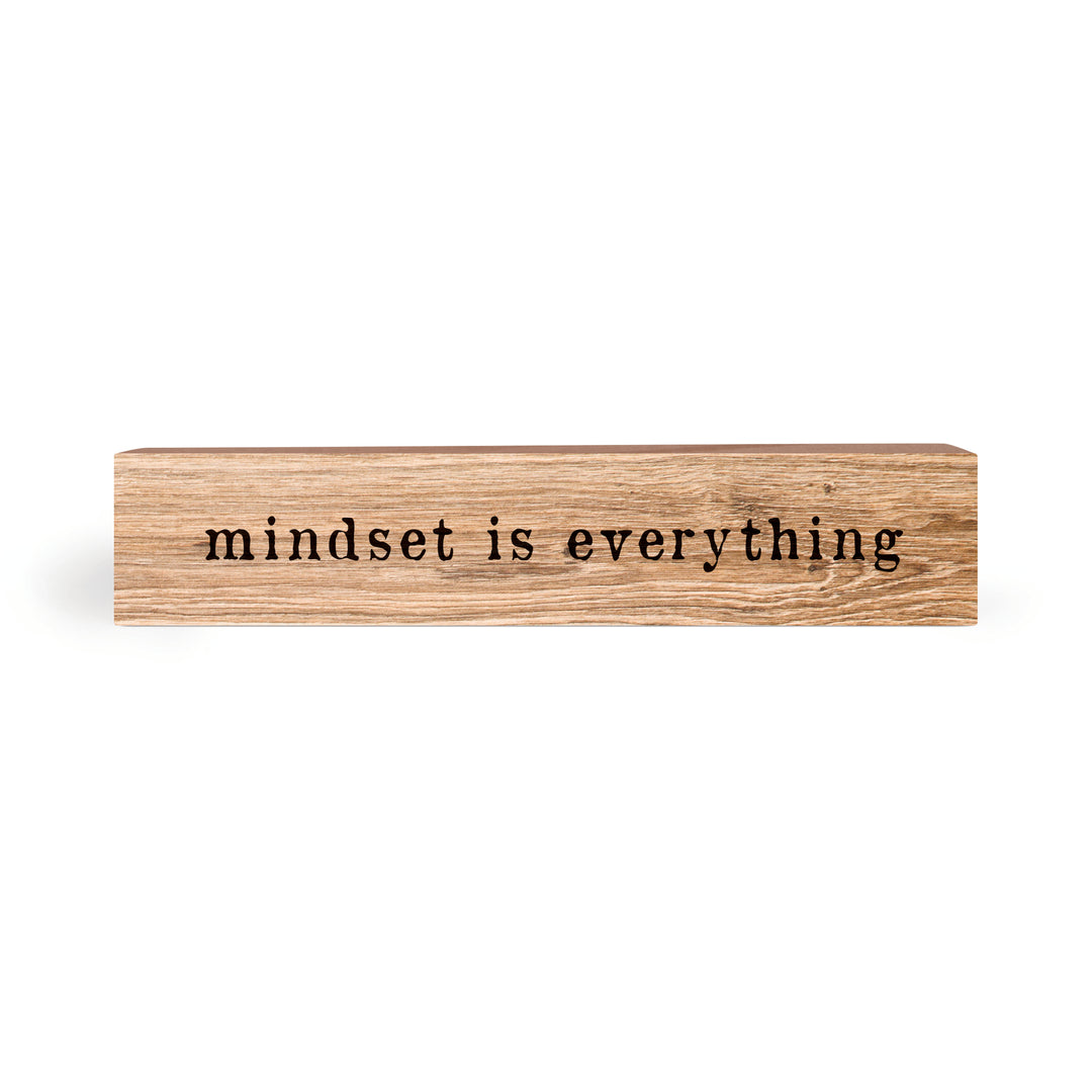 Mindset Is Everything Wood Block Décor