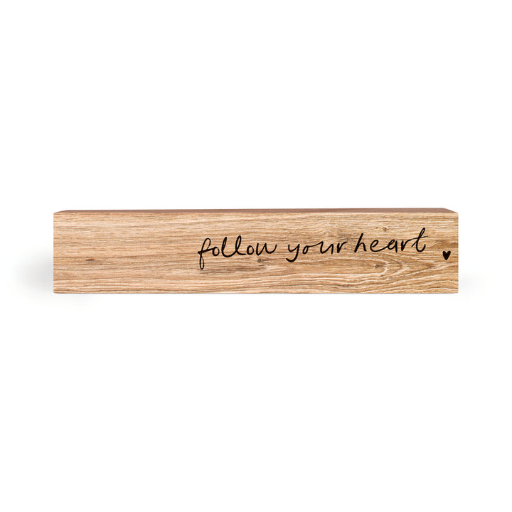 Follow Your Heart Wood Block Décor