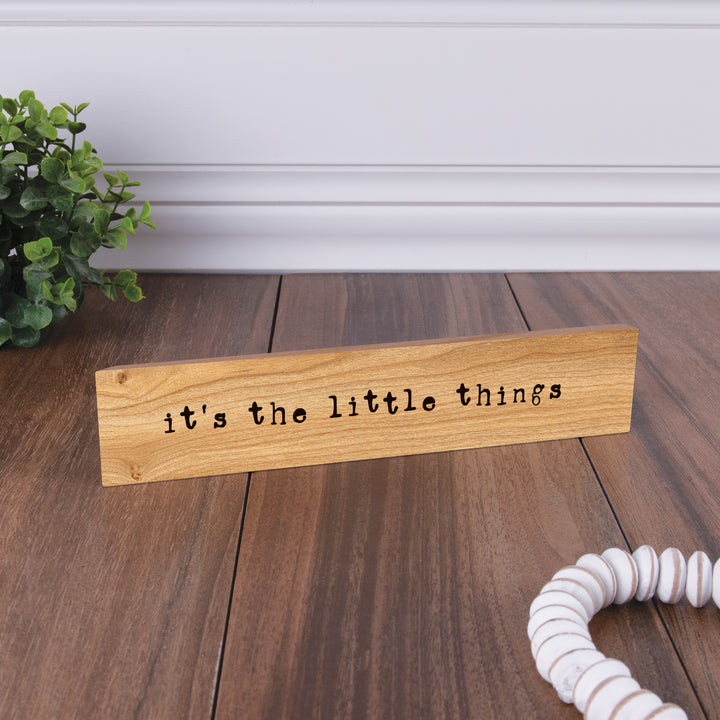 It's The Little Things Wood Block Décor