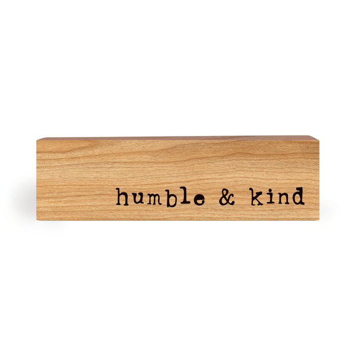 Humble And Kind Wood Block Décor