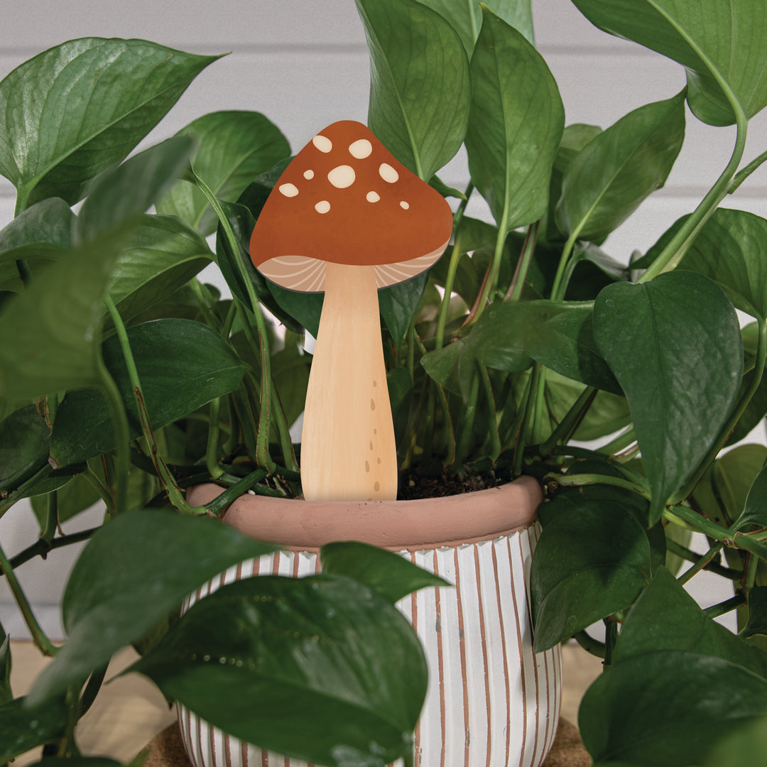 Orange Mushroom Garden Sign