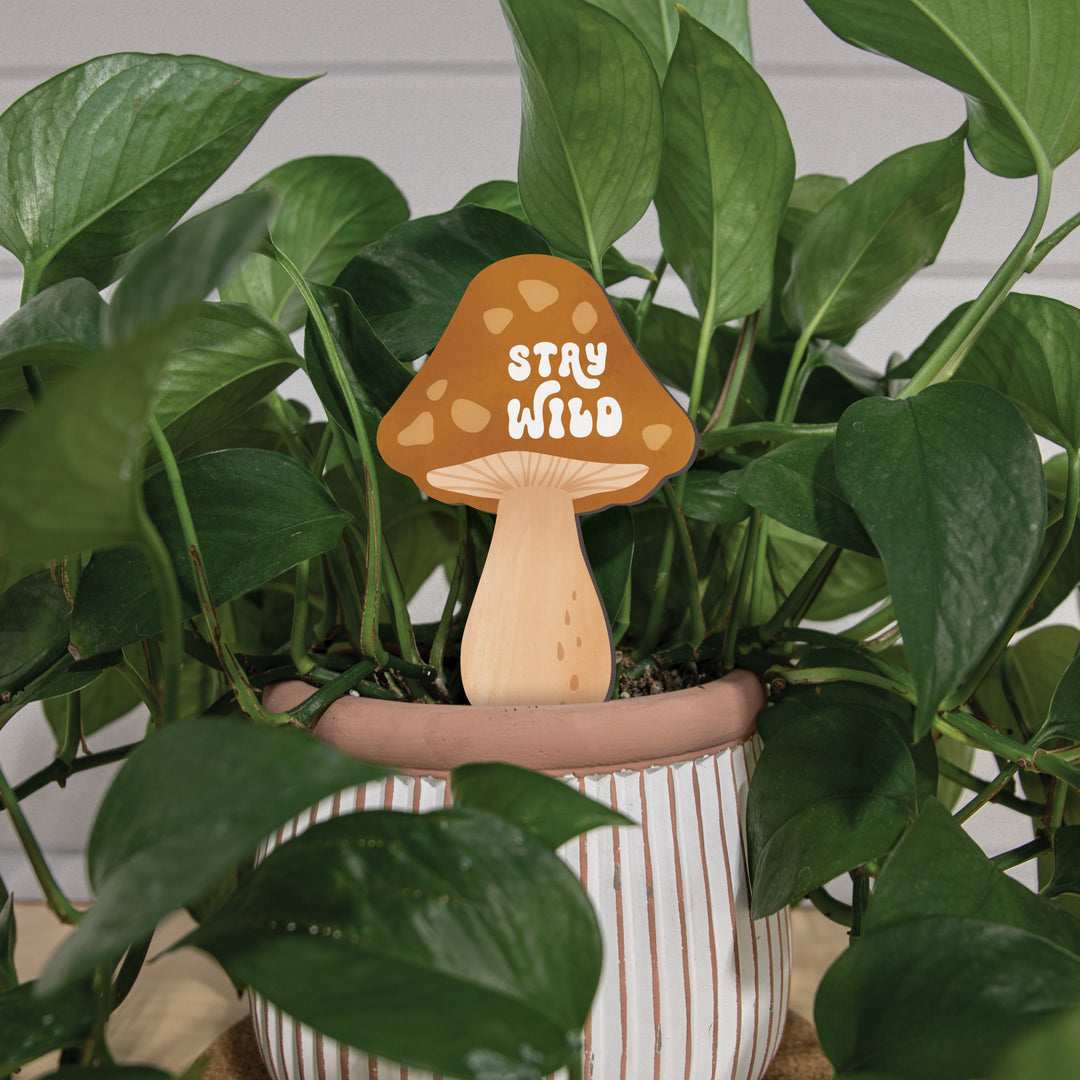 Stay Wild Mushroom Garden Sign