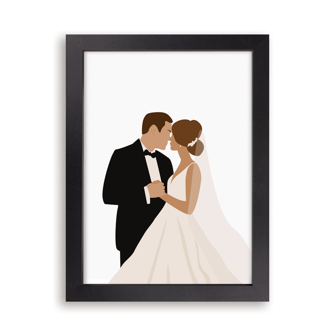 Personalized Wedding Couple Framed Art