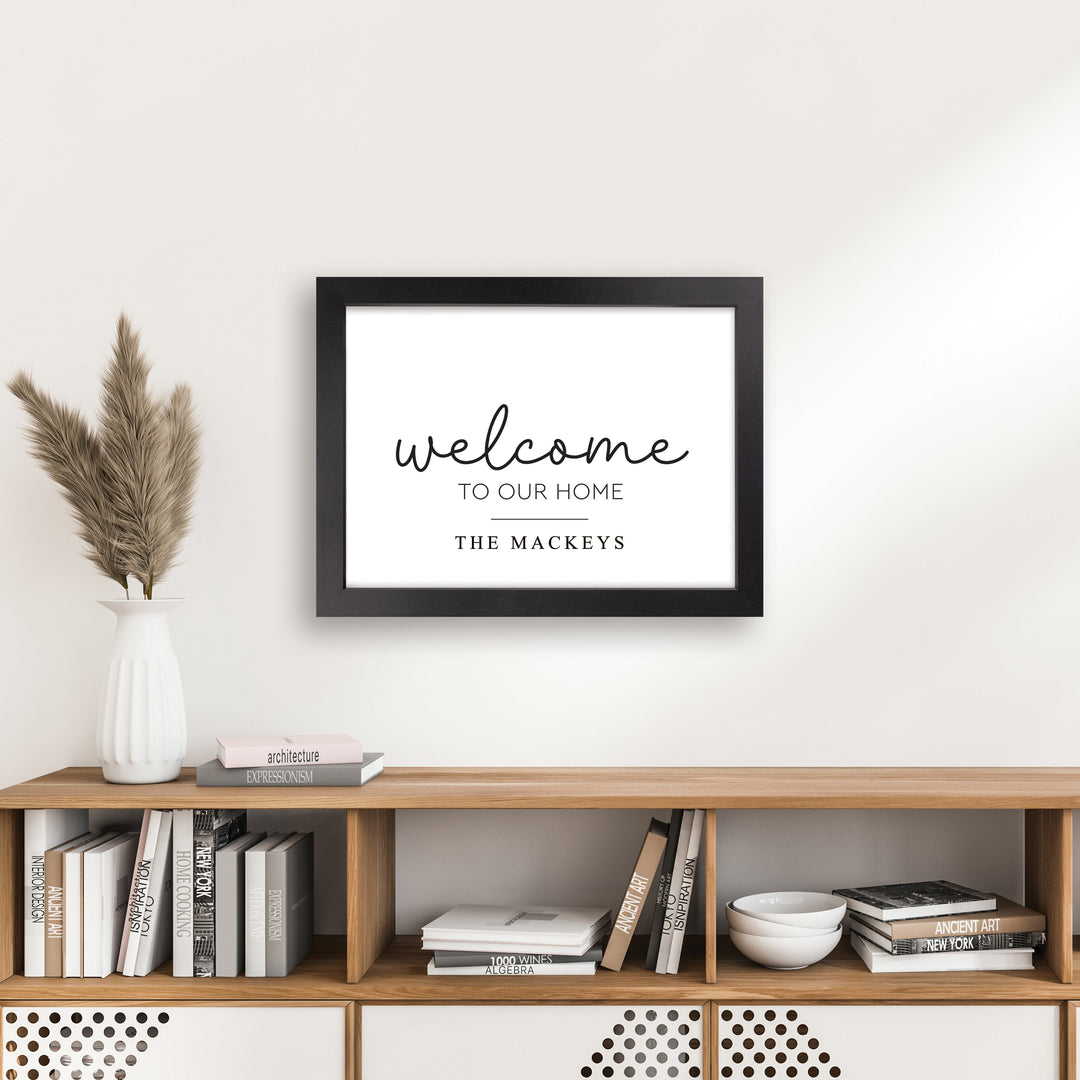 Personalized Welcome To Our Home Framed Art