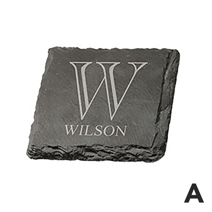 Personalized Square Slate Coasters, 4-pack