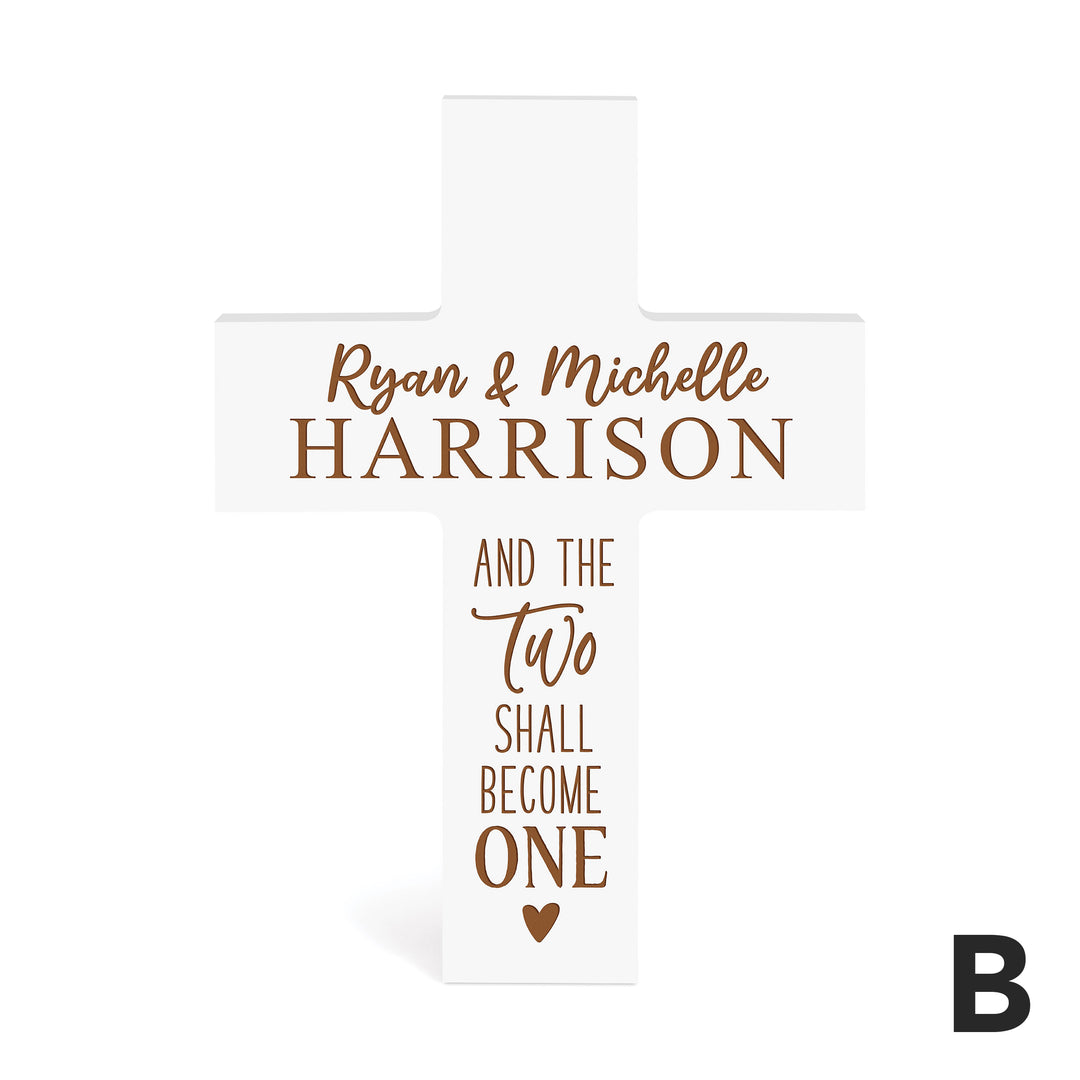 Personalized White Painted Cross