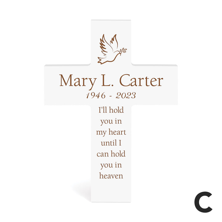 Personalized White Painted Cross