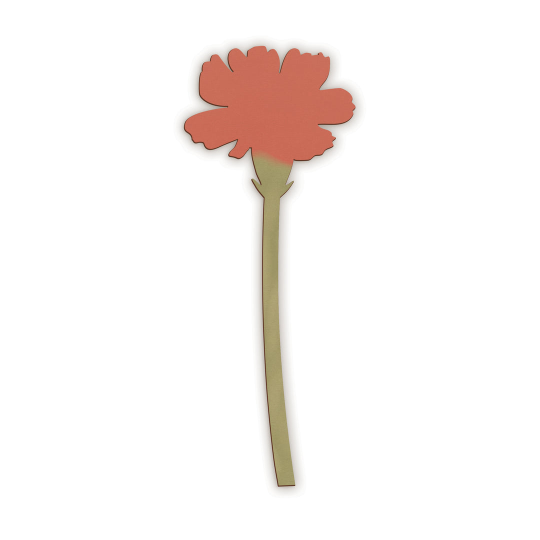 Personalized Peach Carnation Wooden Flower