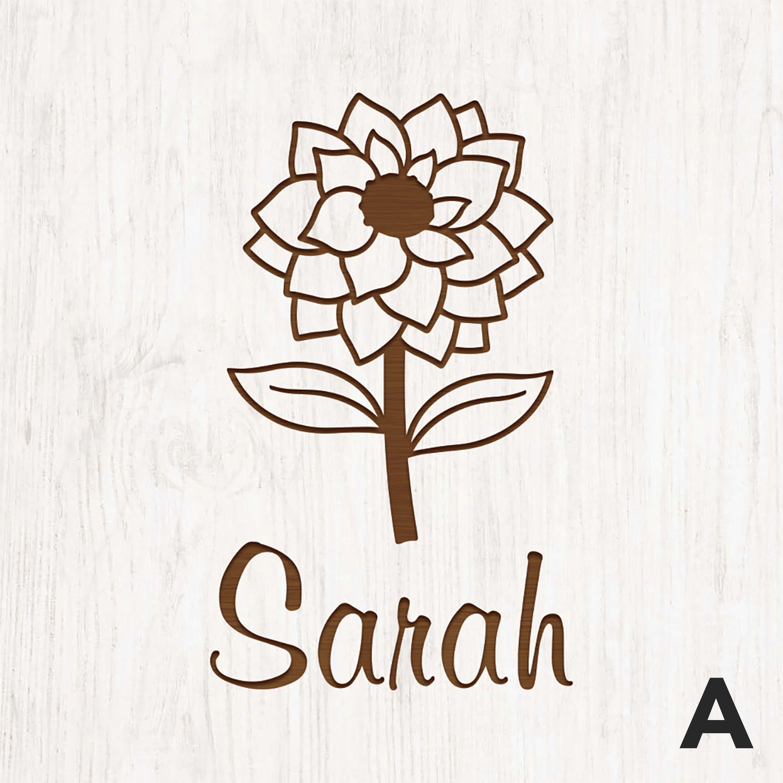 Personalized White Faux Wood Small Sign