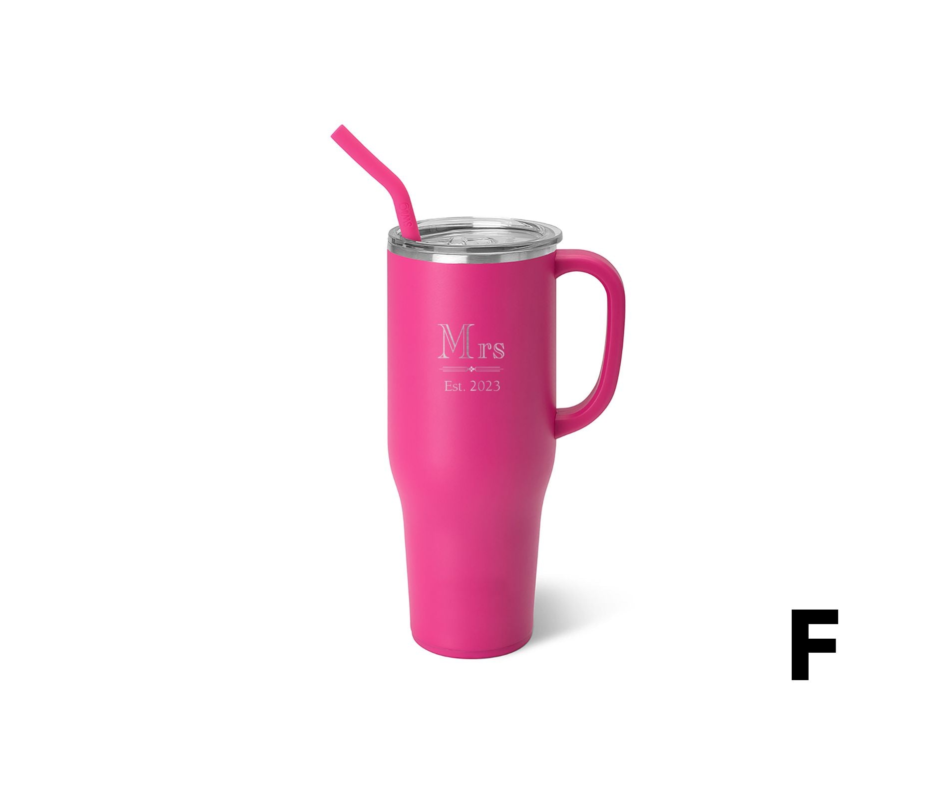 Personalized Swig Hot Pink Mega Mug (40oz)