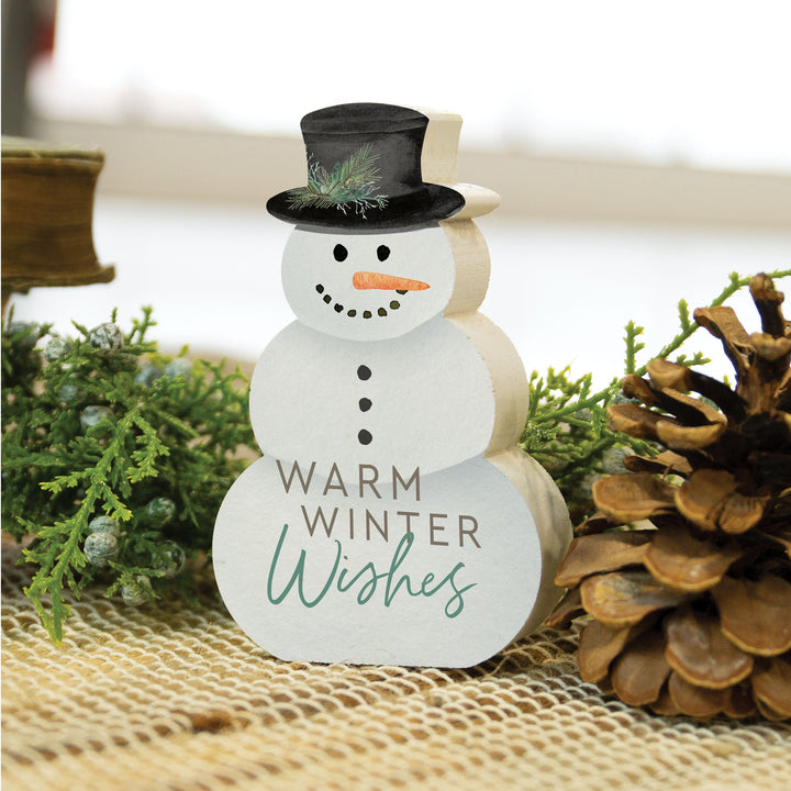 Warm Winter Wishes Snowman Shape