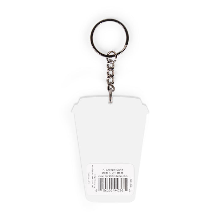 Better Latte Then Never Acrylic Coffee Cup Shape Key Chain