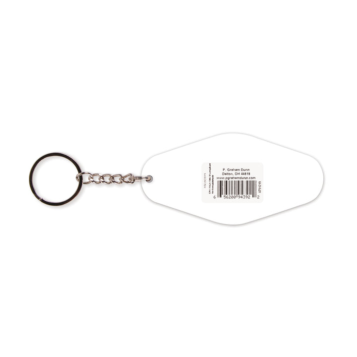 Dogs Make Me Happy Vintage Engraved Key Chain