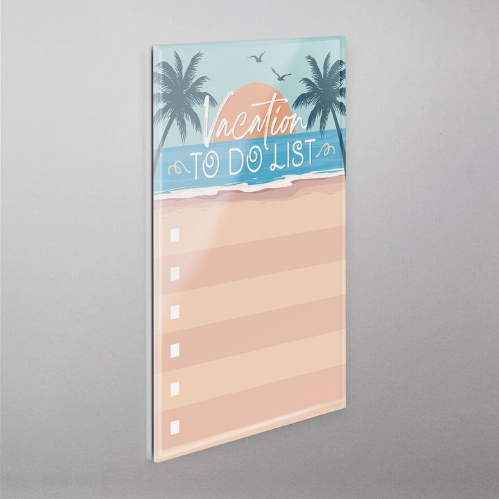 Vacation To Do List Acrylic Marker Board