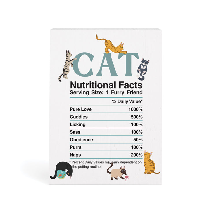 Cat Nutritional Facts Word Block