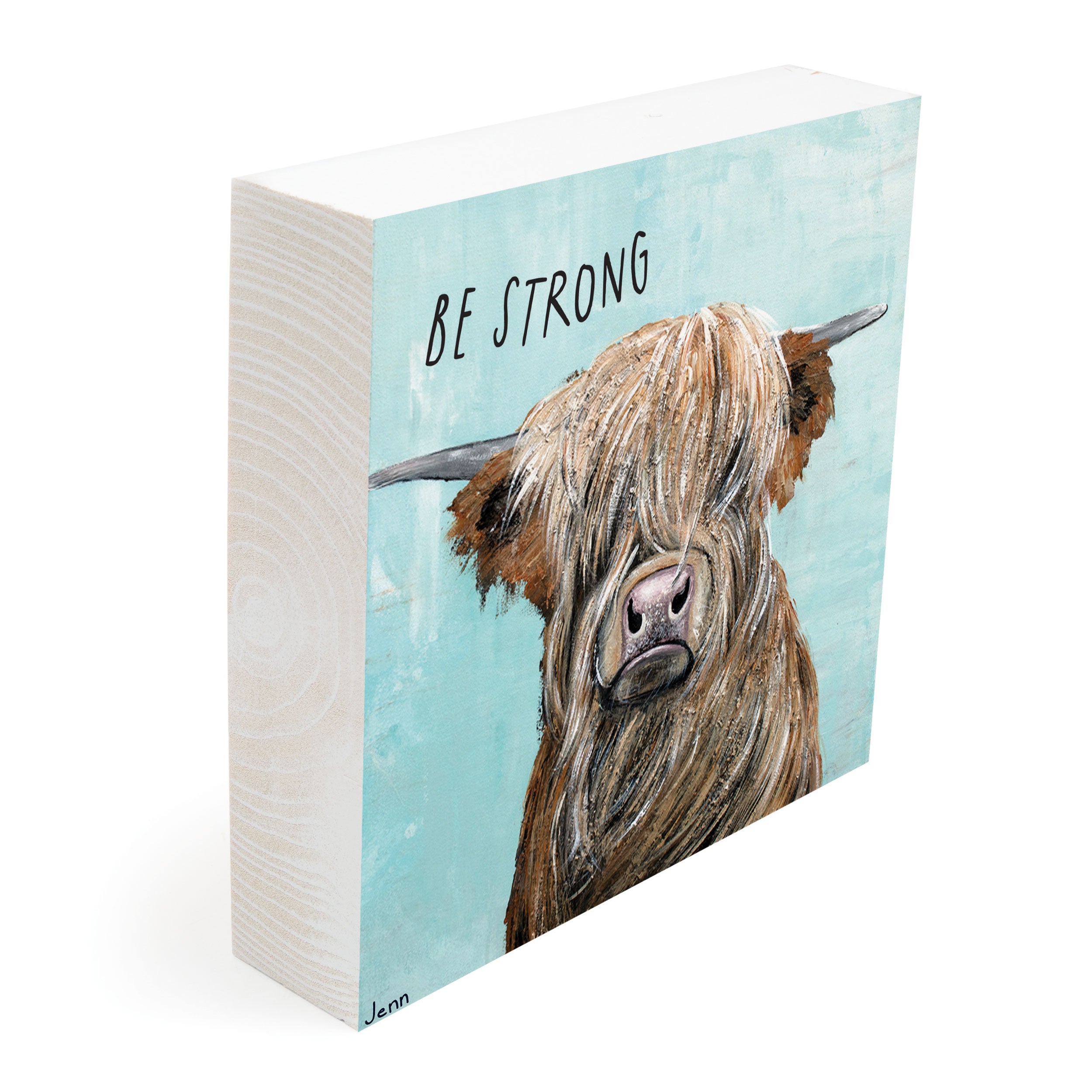 Be Strong Wood Block Décor