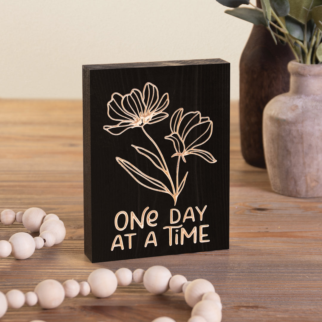 One Day At A Time Word Block