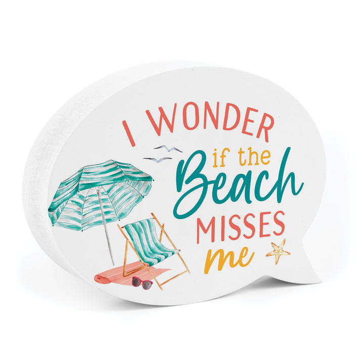 I Wonder If The Beach Misses Me? Word Bubble
