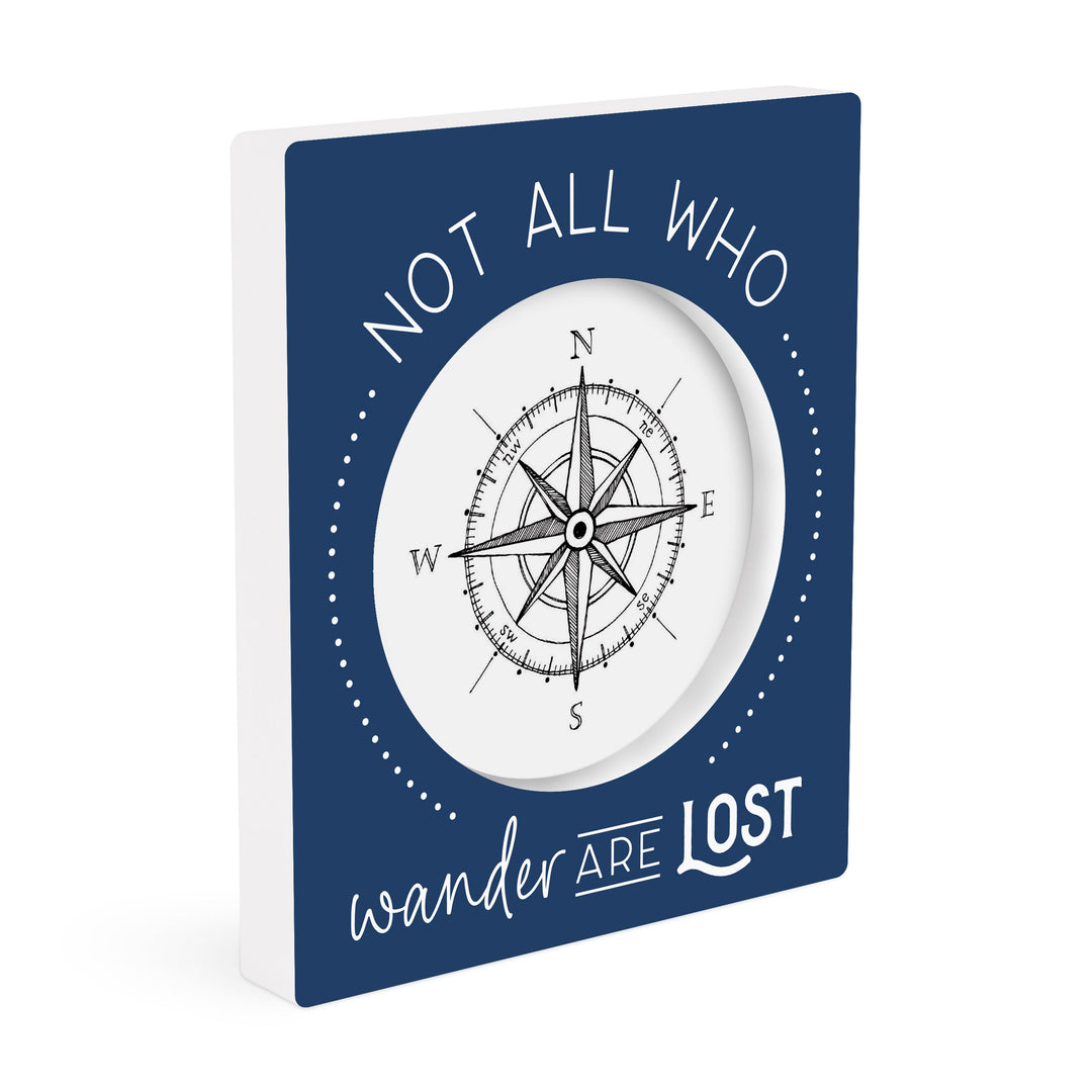 Not All Who Wander Are Lost Carved Circle Décor
