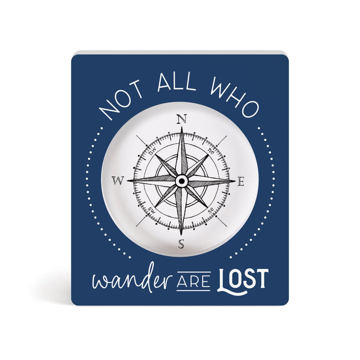 Not All Who Wander Are Lost Carved Circle Décor