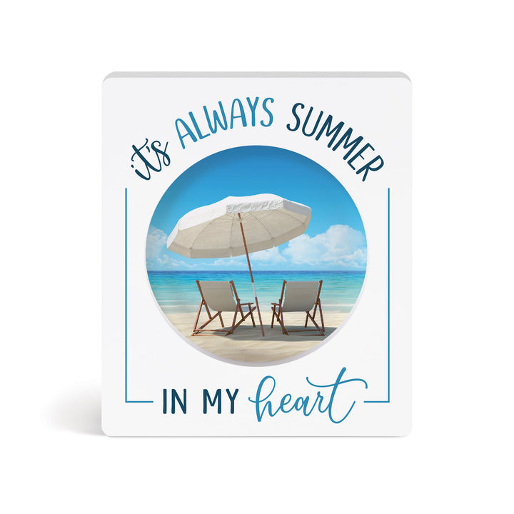 It's Always Summer in my Heart Carved Circle Décor