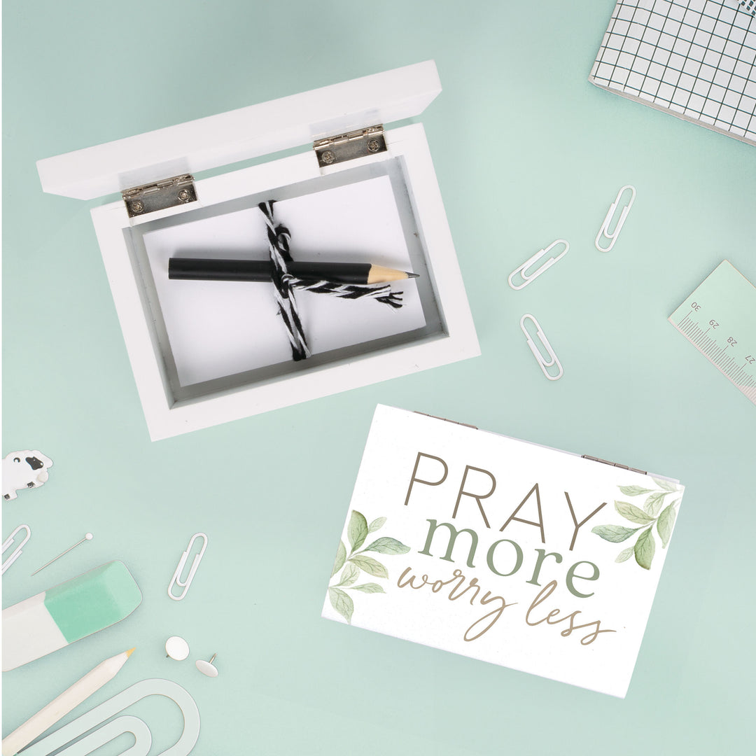 Pray More Worry Less Prayer Box