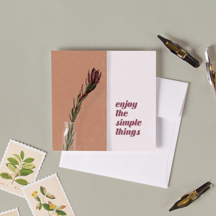 Enjoy The Simple Things Mini Cutesy Card